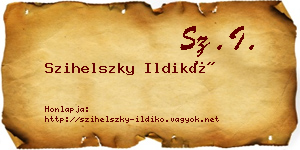 Szihelszky Ildikó névjegykártya